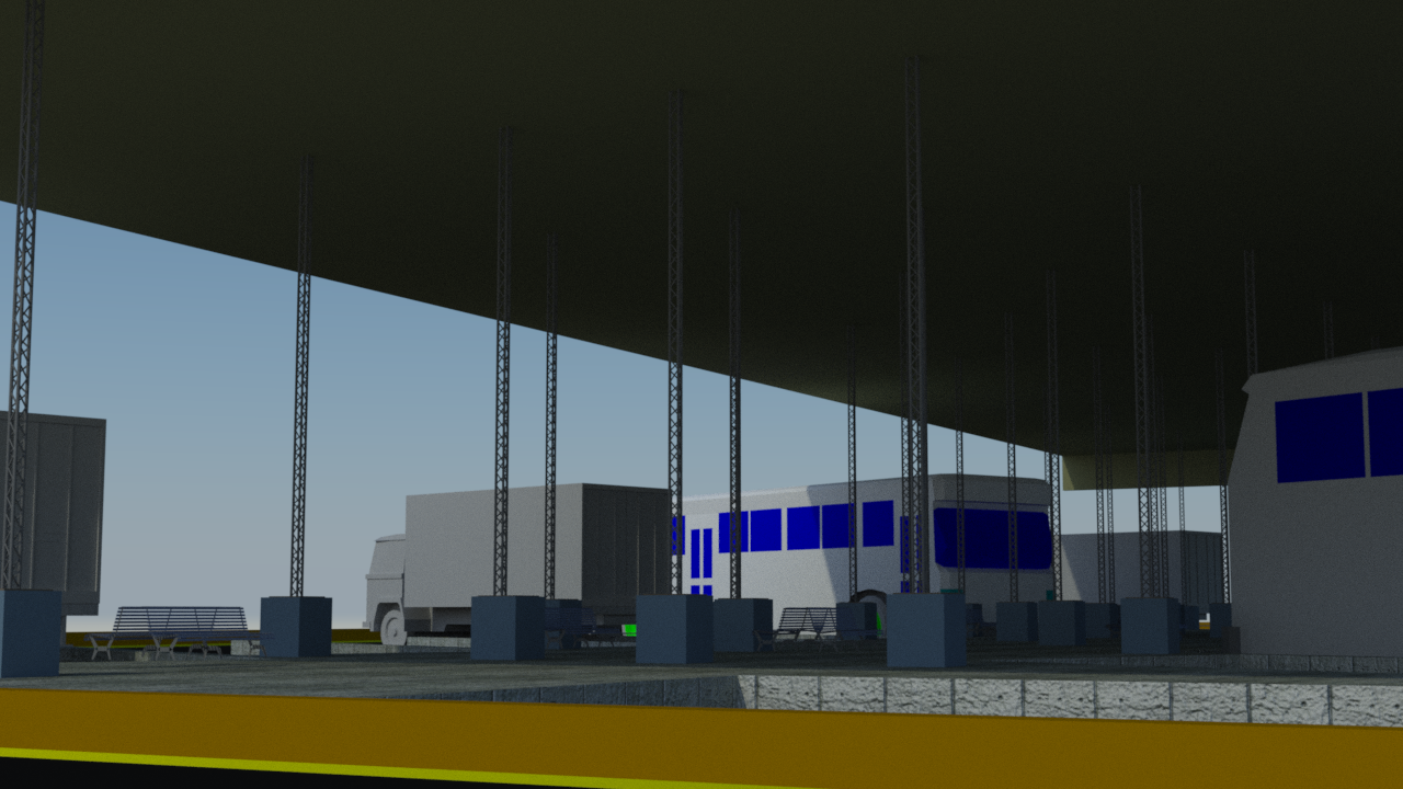AutoCAD Bus Station Design